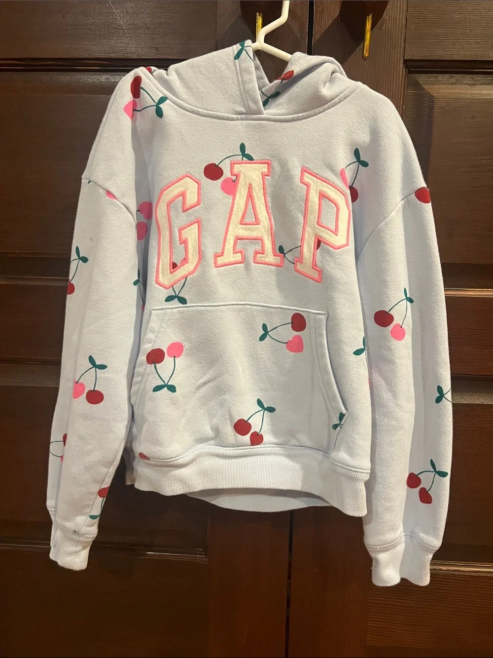 Light blue cherry sweatshirt